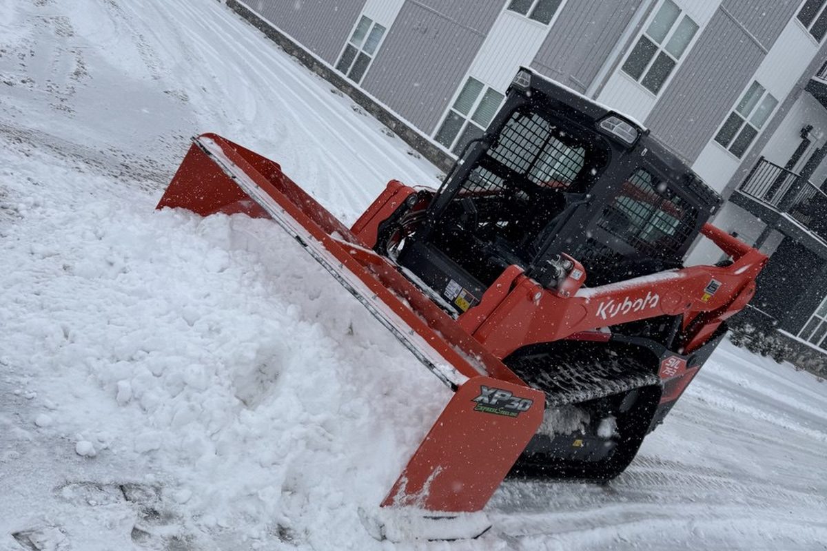 Plowed driveway on a steep west side Cincinnati street