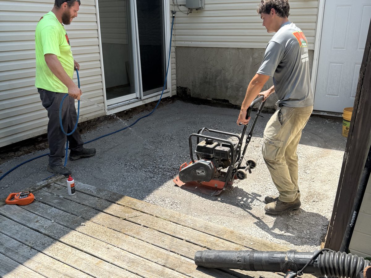 Johnny Perry and the Priority crew on a west side Cincinnati job site